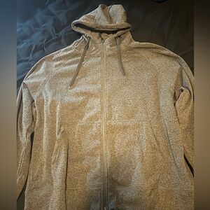 Men's Heather Gray Zip-Up Hoodie